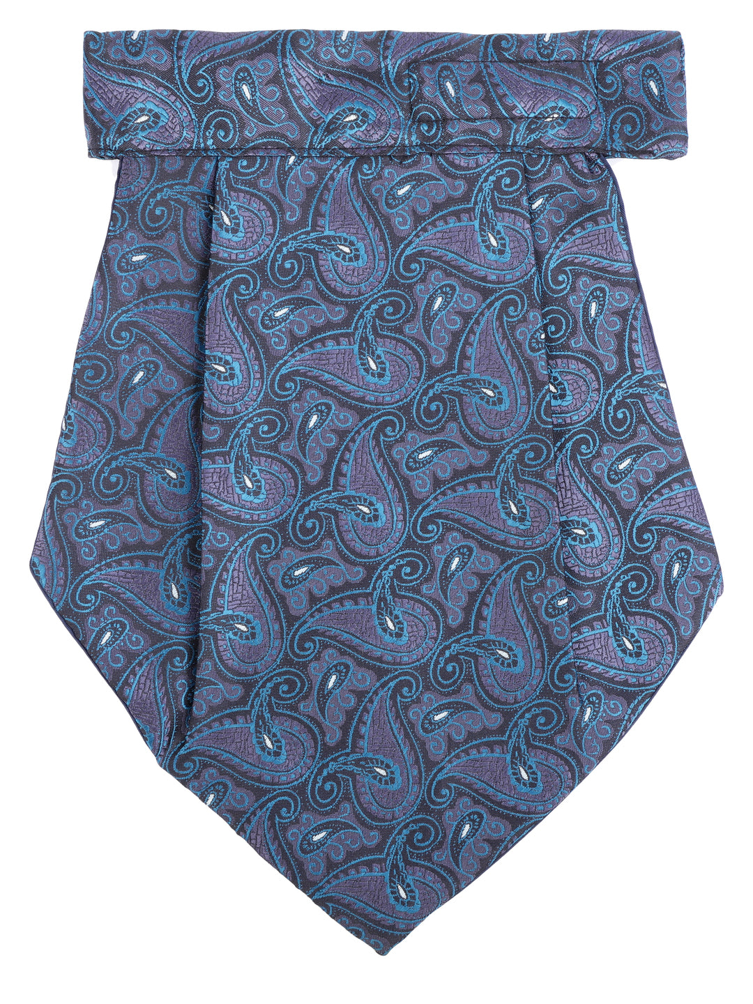 Blue & Purple Paisley Cravat & Pocket Square Set