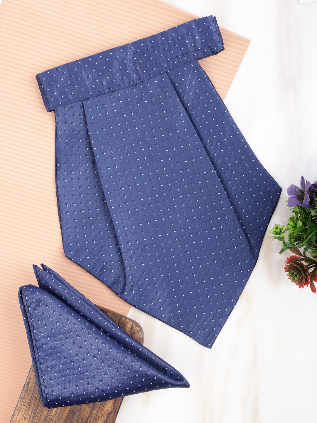 Alvaro Castagnino Men Blue Printed Cravat Hanky