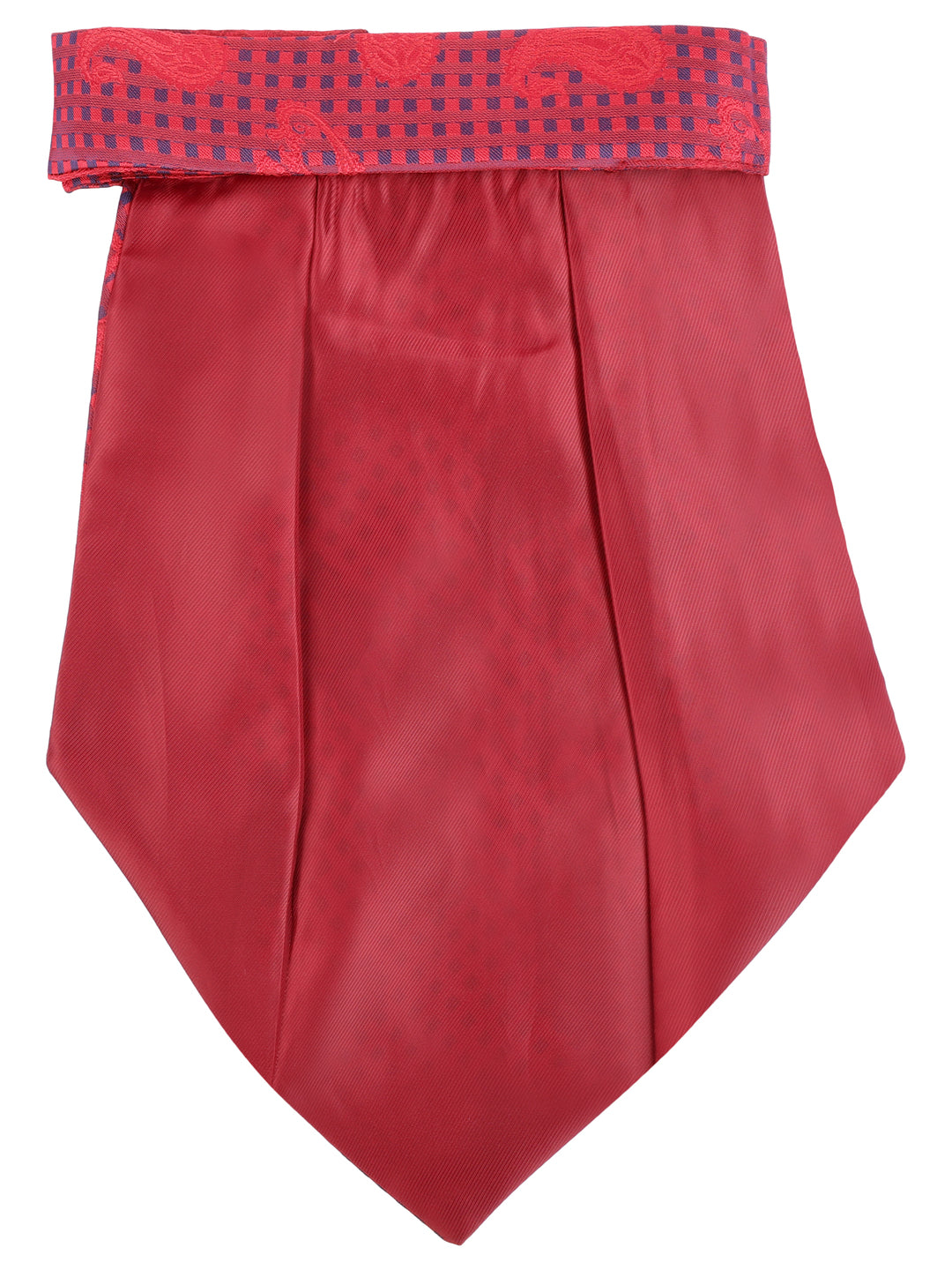 Red Paisley Patterned Cravat & Pocket Square Set