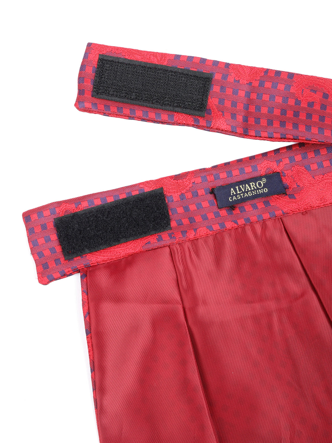 Red Paisley Patterned Cravat & Pocket Square Set