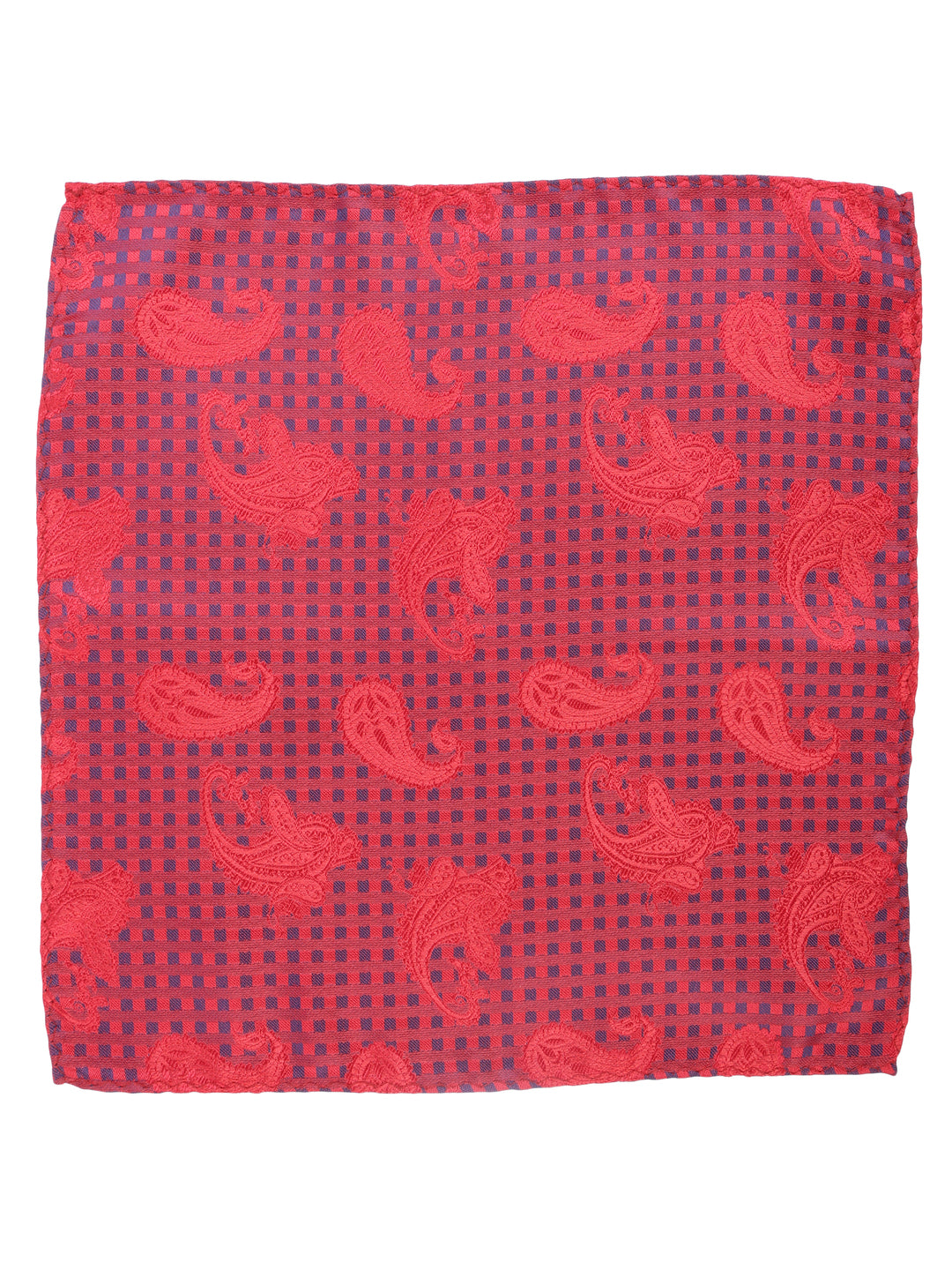 Red Paisley Patterned Cravat & Pocket Square Set