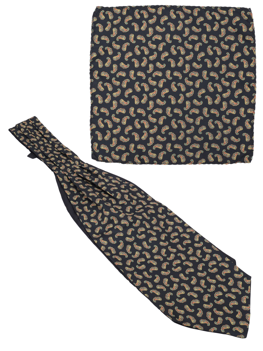 Alvaro Castagnino Men Franch Printed Cravat With Pocket Square