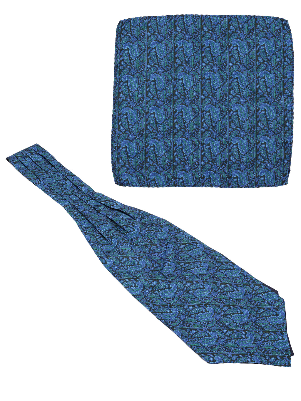 Alvaro Castagnino Men Franch Printed Cravat With Pocket Square