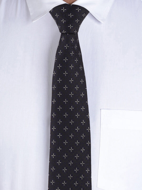 Black Geometric Necktie