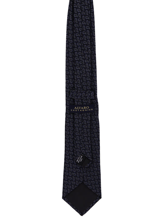 Navy Blue Paisley Necktie
