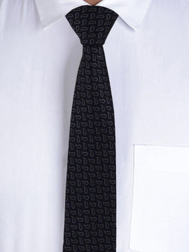 Navy Blue Paisley Necktie