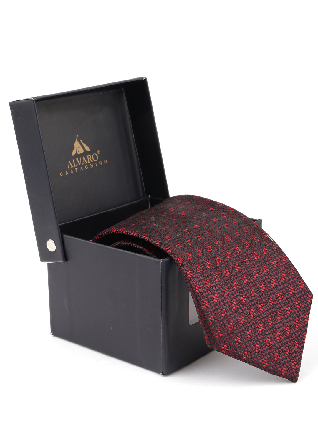 Alvaro Castagnino Maroon Coloured Necktie for Men