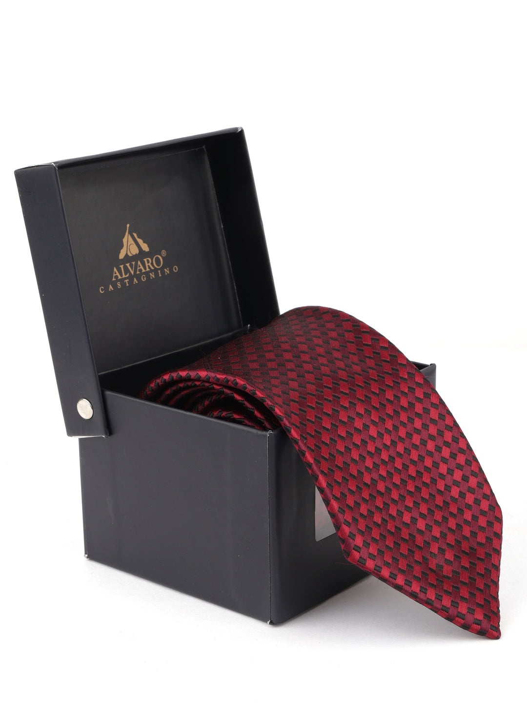 Alvaro Castagnino Maroon Coloured Necktie for Men