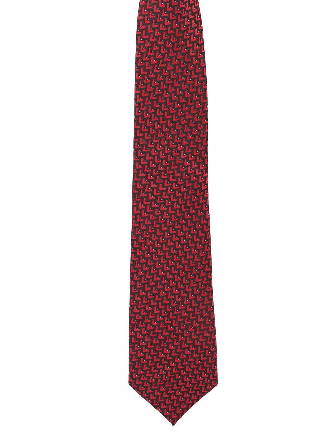 Maroon Geometric Necktie