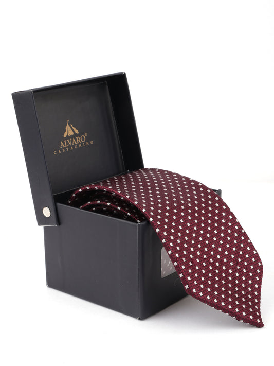 Alvaro Castagnino Maroon Coloured Necktie for Men