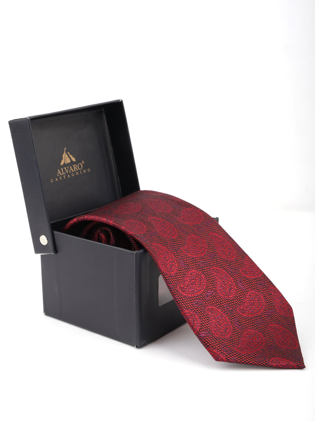Alvaro Castagnino Maroon Coloured Necktie for Men