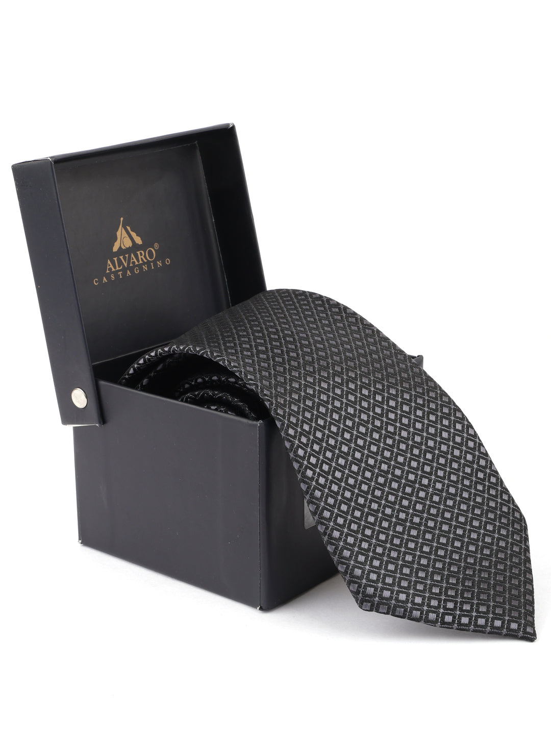 Alvaro Castagnino Grey  Coloured Necktie for Men