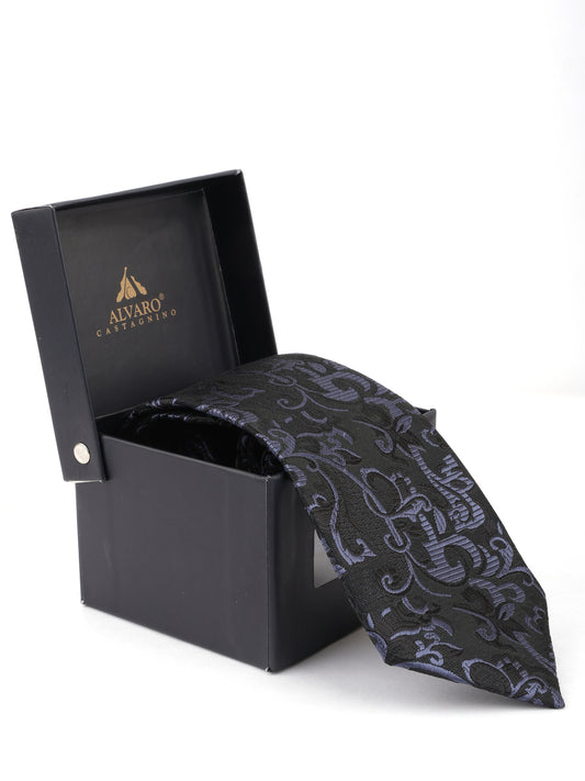 Alvaro Castagnino Black & Grey Coloured Necktie for Men