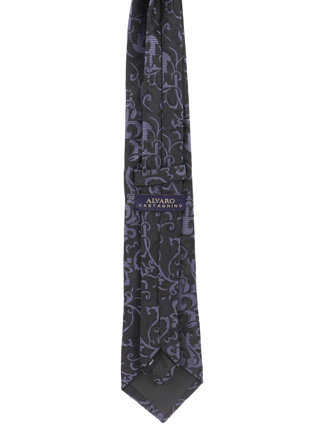 Alvaro Castagnino Black & Grey Coloured Necktie for Men