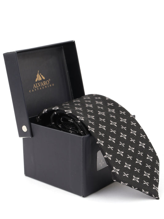 Alvaro Castagnino Black & Brown Coloured Necktie for Men