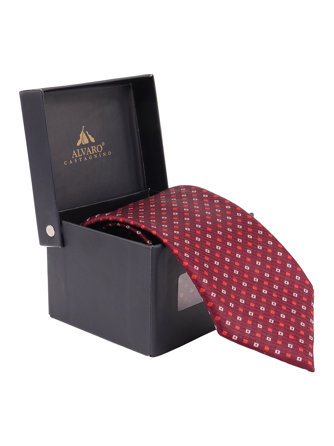 Alvaro Castagnino Maroon Coloured Necktie for Men