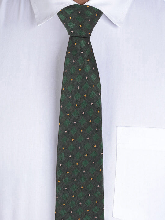 Geometric Dark Green Necktie