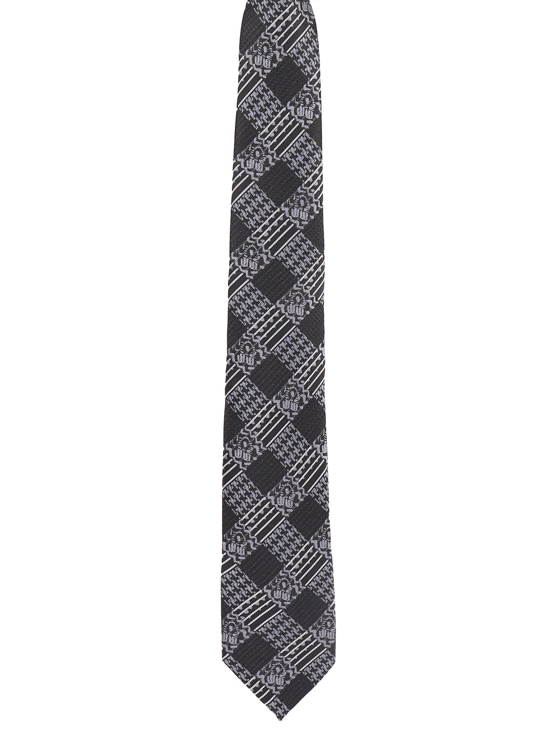 Alvaro Castagnino Black & Grey Coloured Necktie for Men
