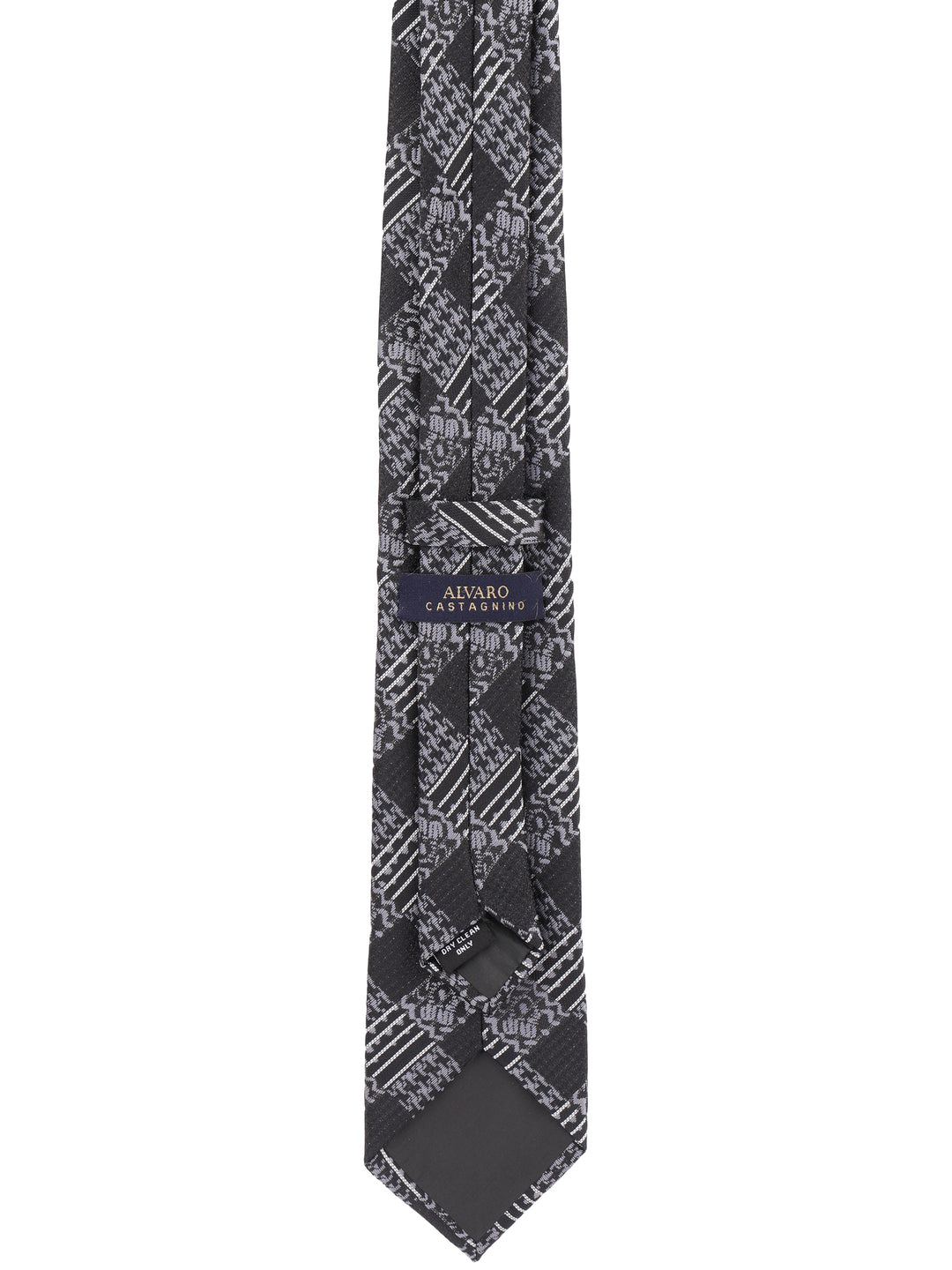Alvaro Castagnino Black & Grey Coloured Necktie for Men
