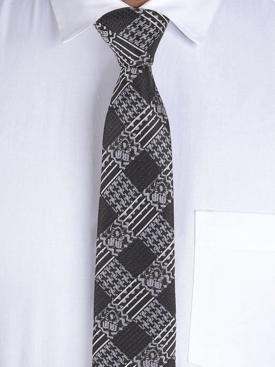 Alvaro Castagnino Black & Grey Coloured Necktie for Men