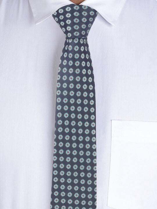 Floral Navy Blue Necktie