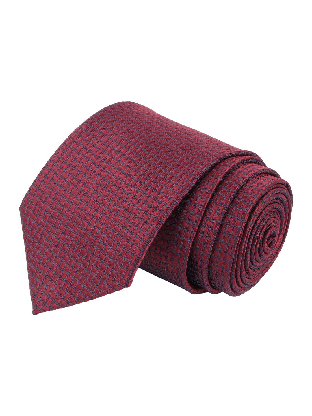 Geometric Maroon Necktie