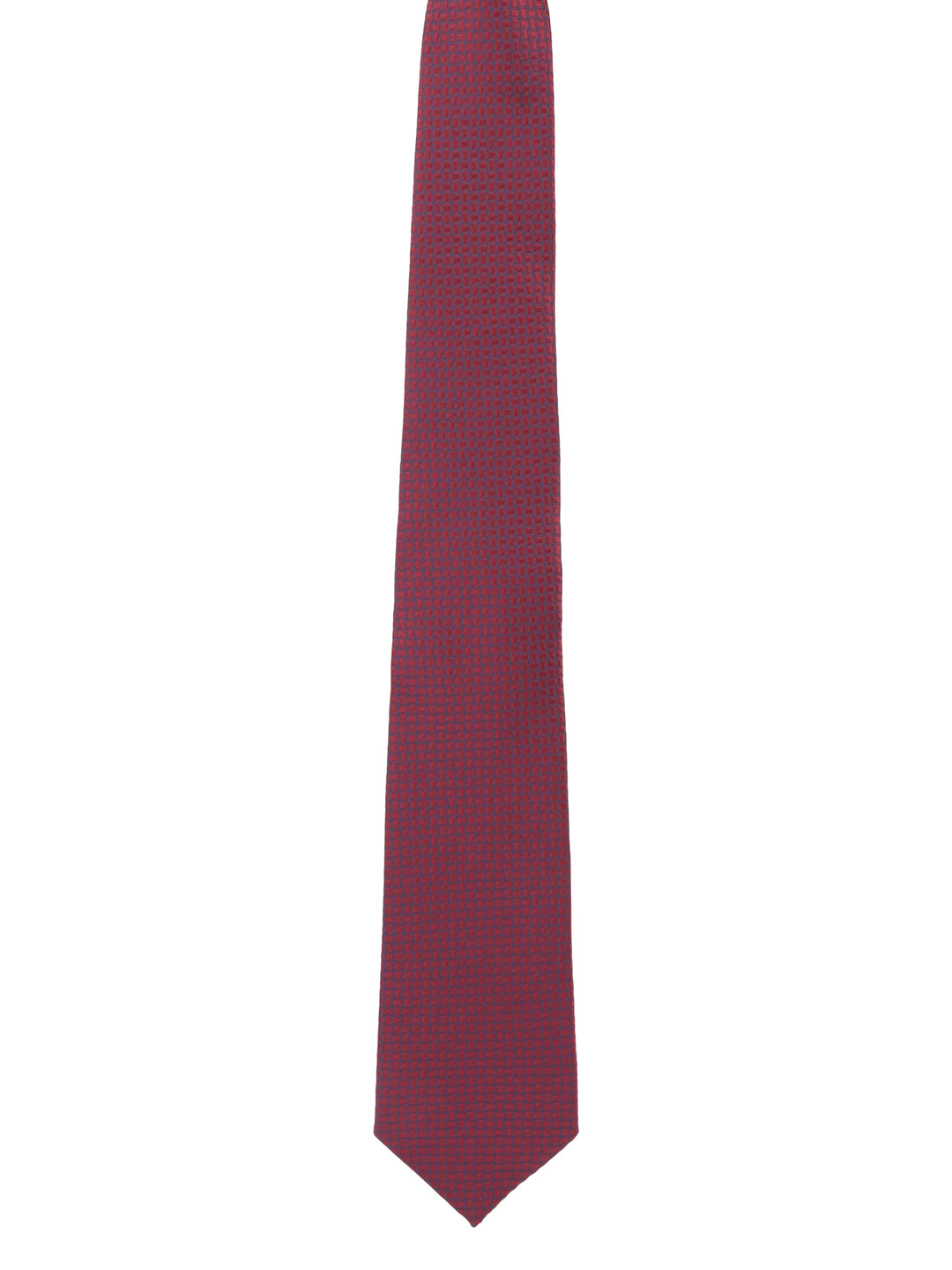Geometric Maroon Necktie