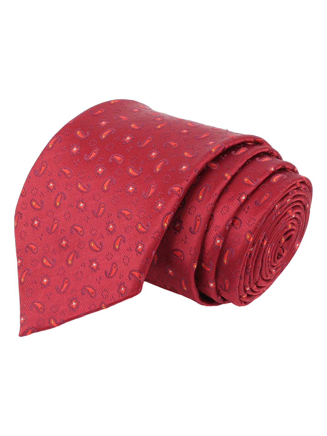 Maroon Paisley Motif Necktie