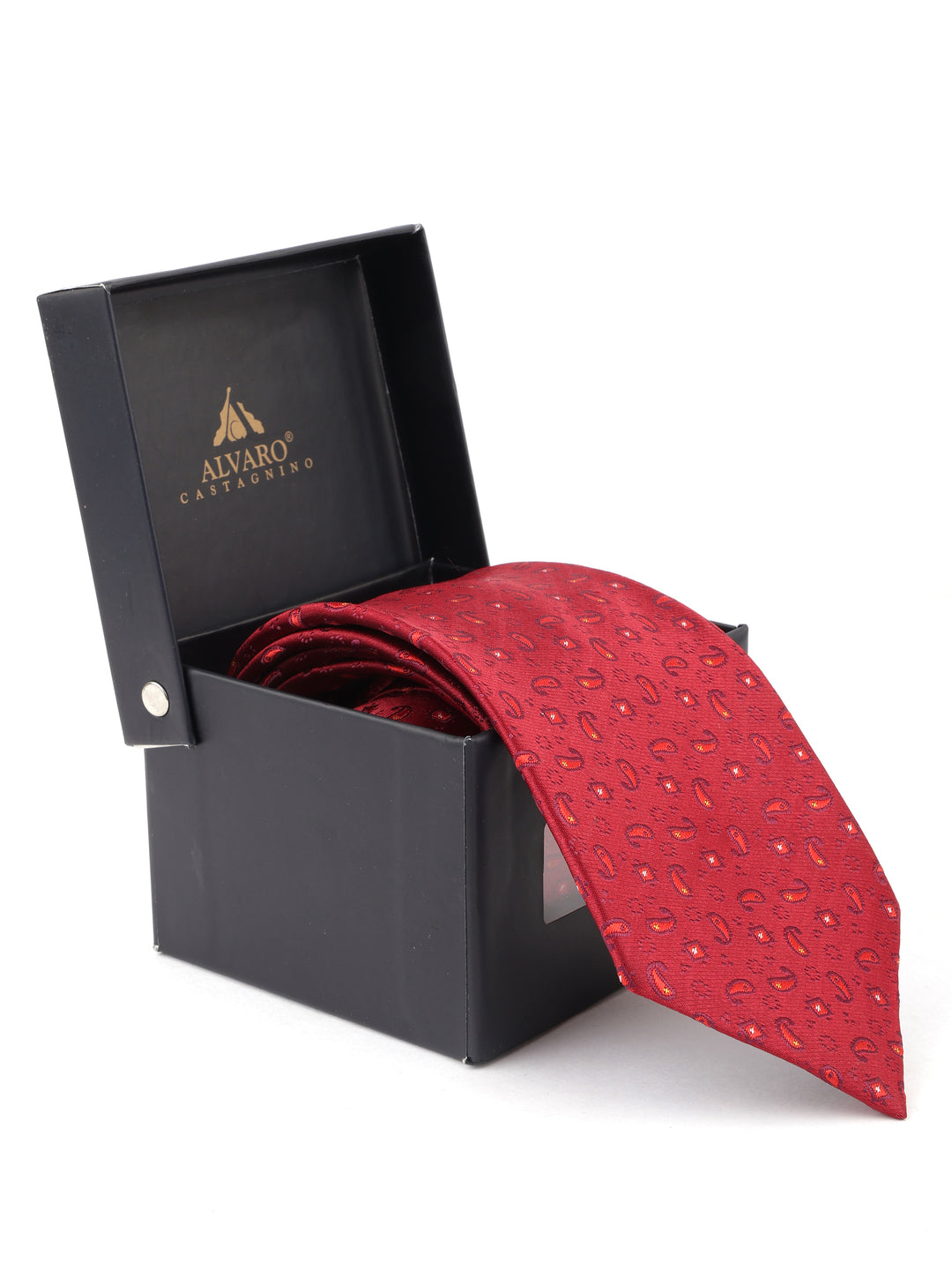 Maroon Paisley Motif Necktie