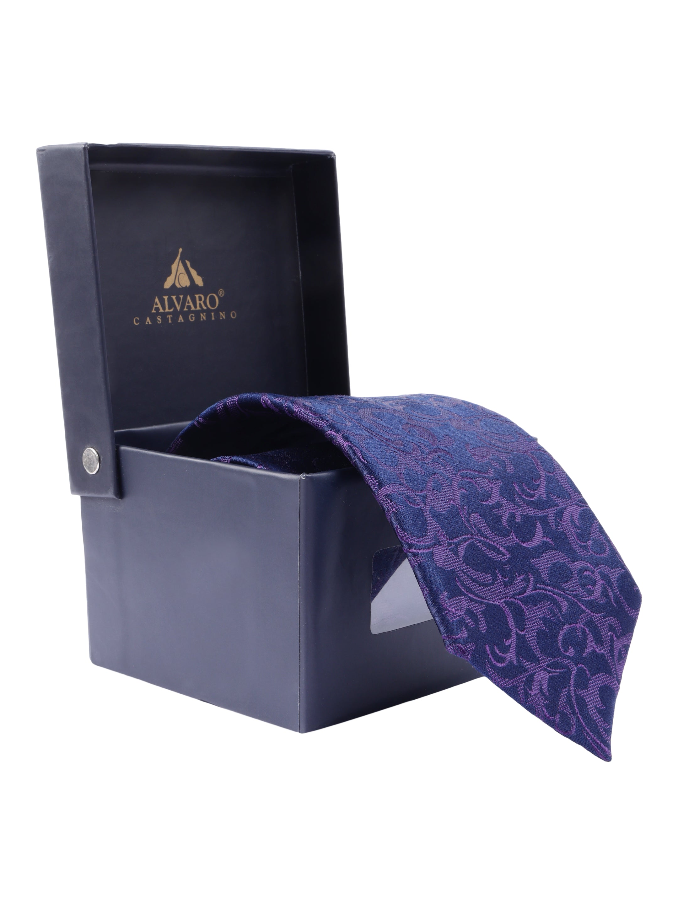 Floral Purple Silk Necktie