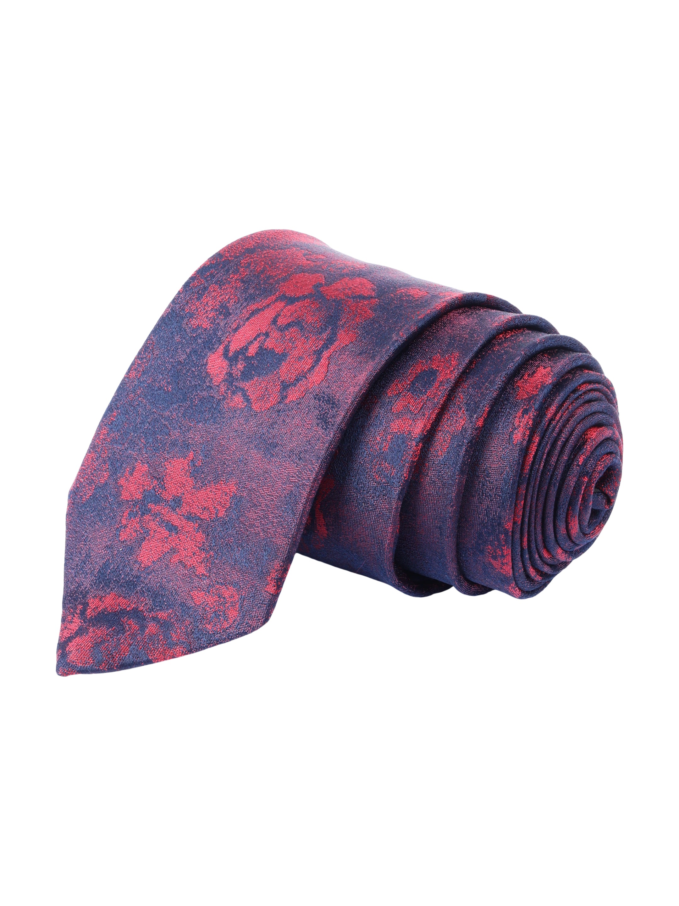 Floral Maroon Silk Necktie