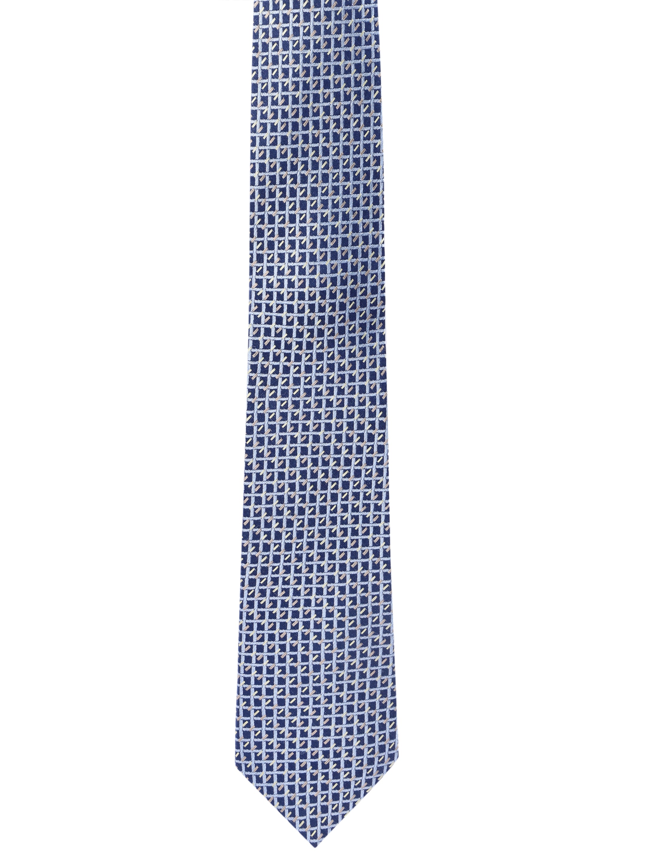 Geometric Blue Necktie