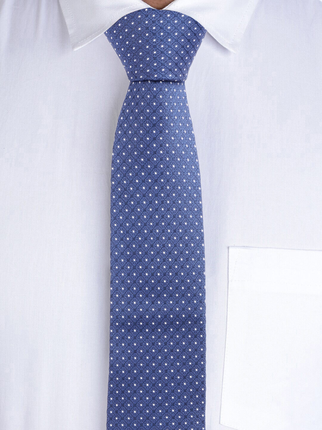 Blue Dot Silk Necktie