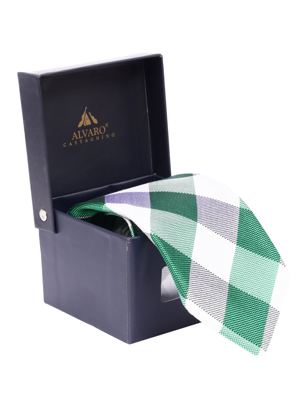 Alvaro Castagnino Men's luxury italian style Silk Broad Tie