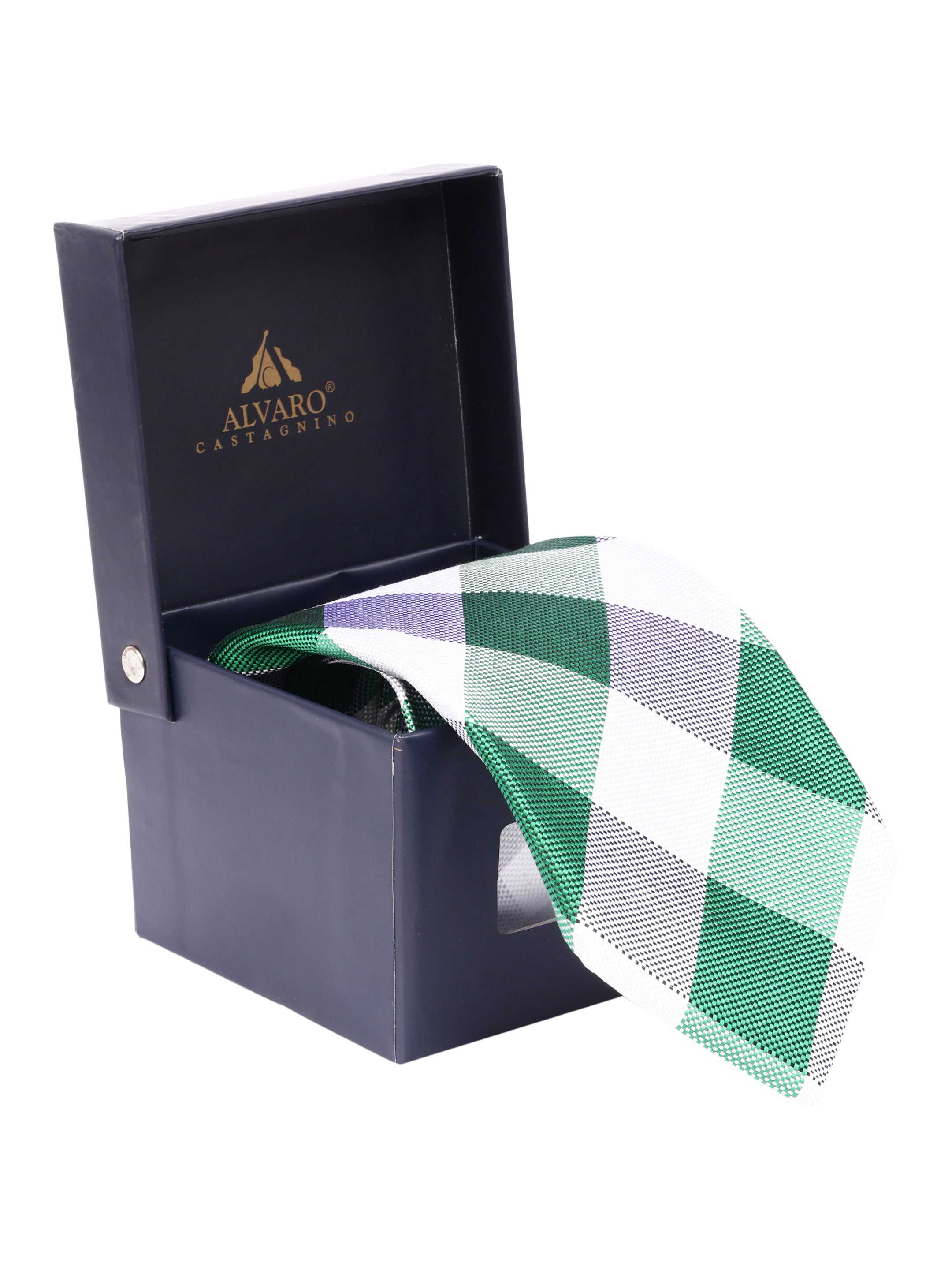 Alvaro Castagnino Men's luxury italian style Silk Broad Tie