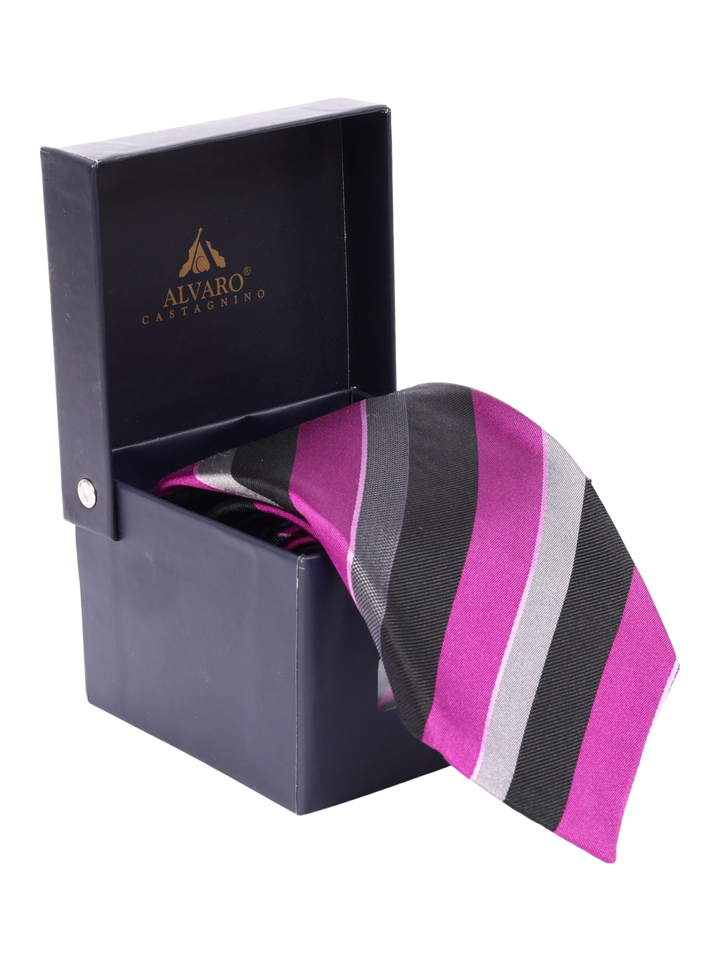 Alvaro Castagnino Men's luxury italian style Silk Broad Tie