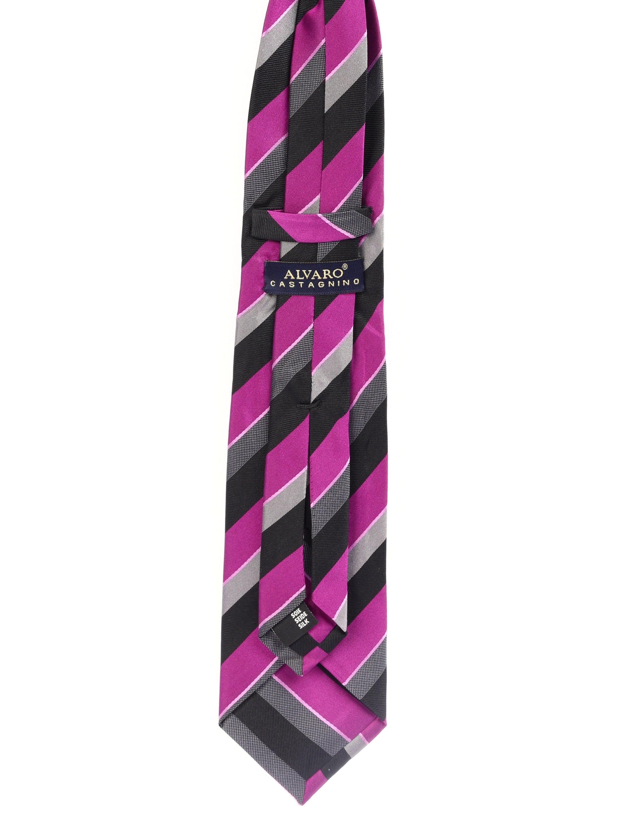 Striped Multicolour Silk Necktie