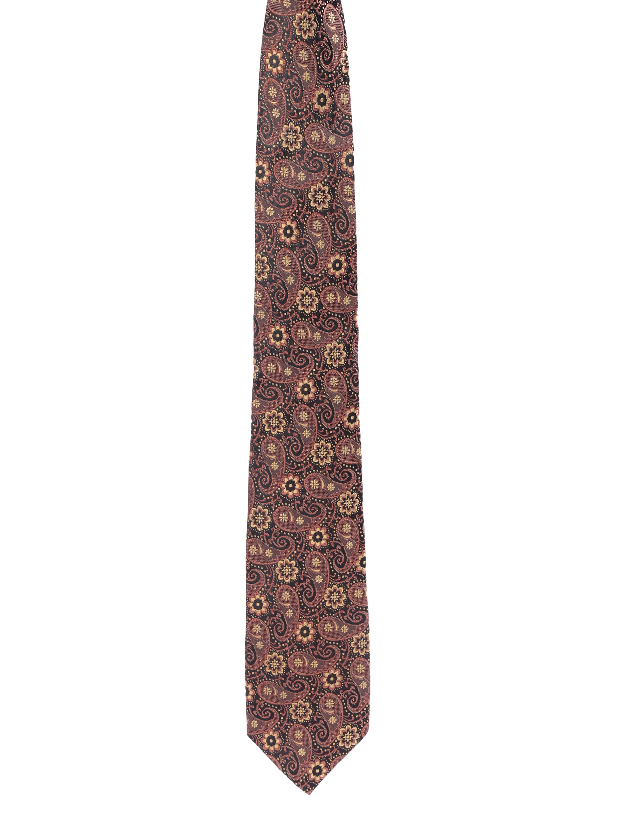 Paisley Brown Silk Necktie