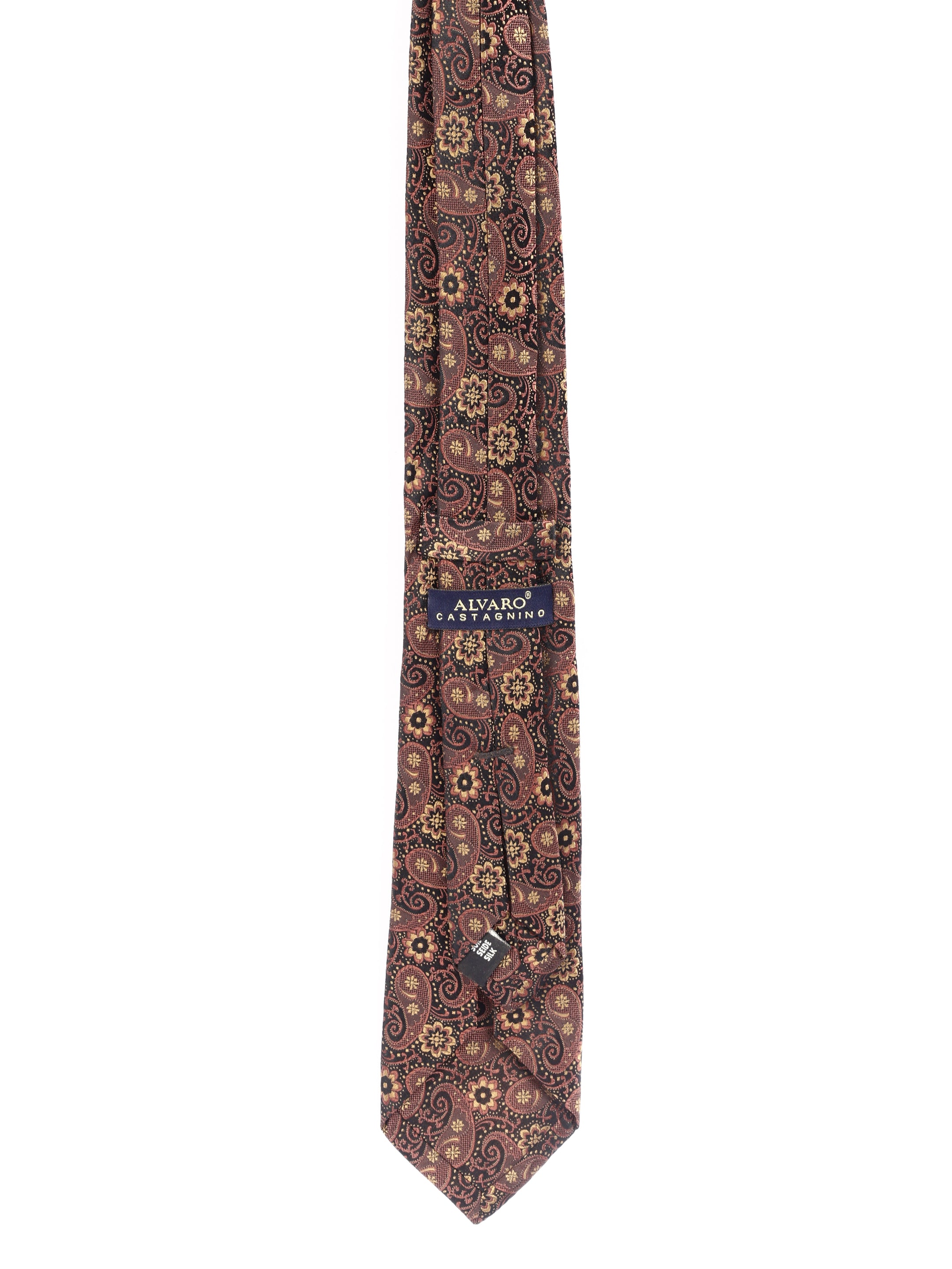 Alvaro Castagnino Men's luxury italian style Silk Broad Tie