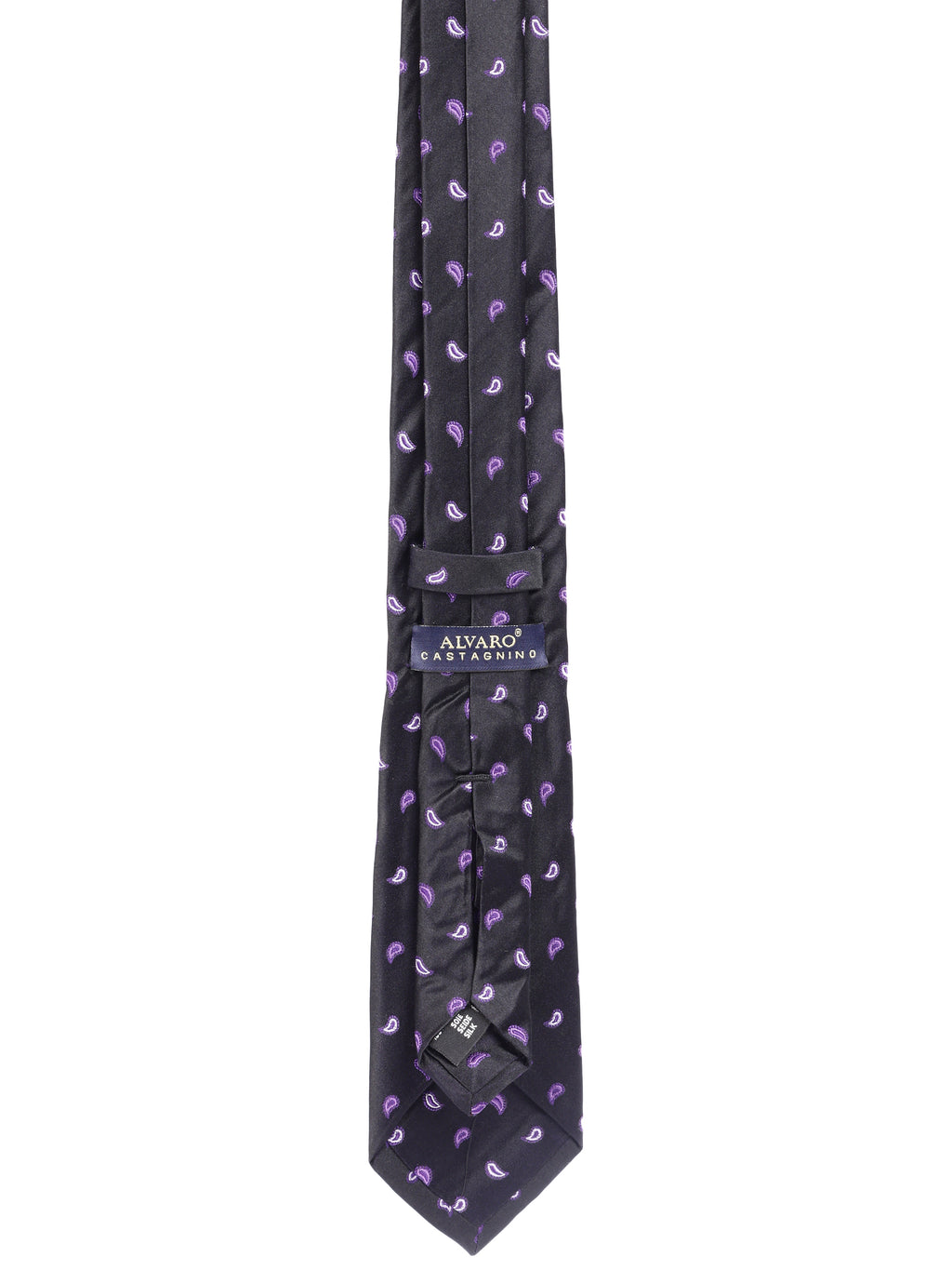 Alvaro Castagnino Men's luxury italian style Silk Broad Tie