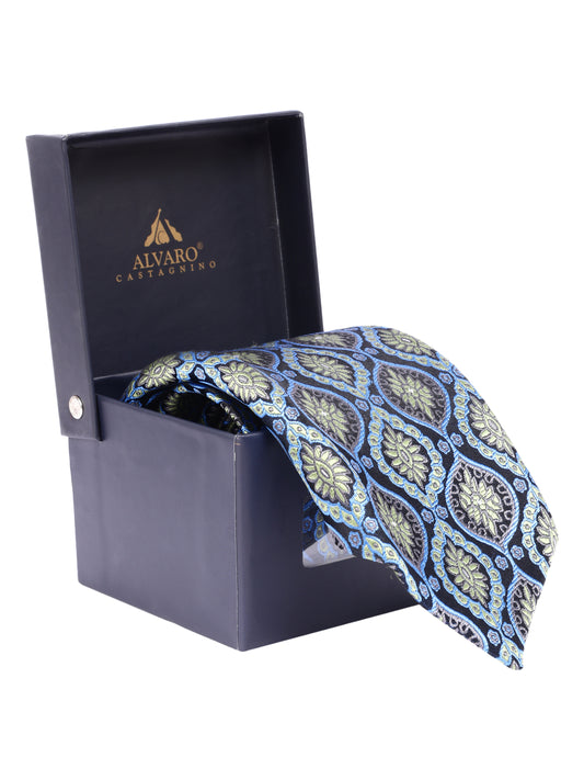 Alvaro Castagnino Men's luxury italian style Silk Broad Tie