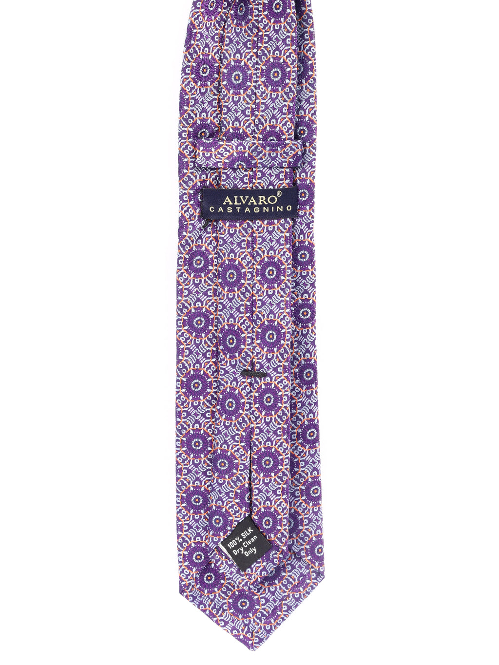 Alvaro Castagnino Men's luxury italian style Silk Broad Tie