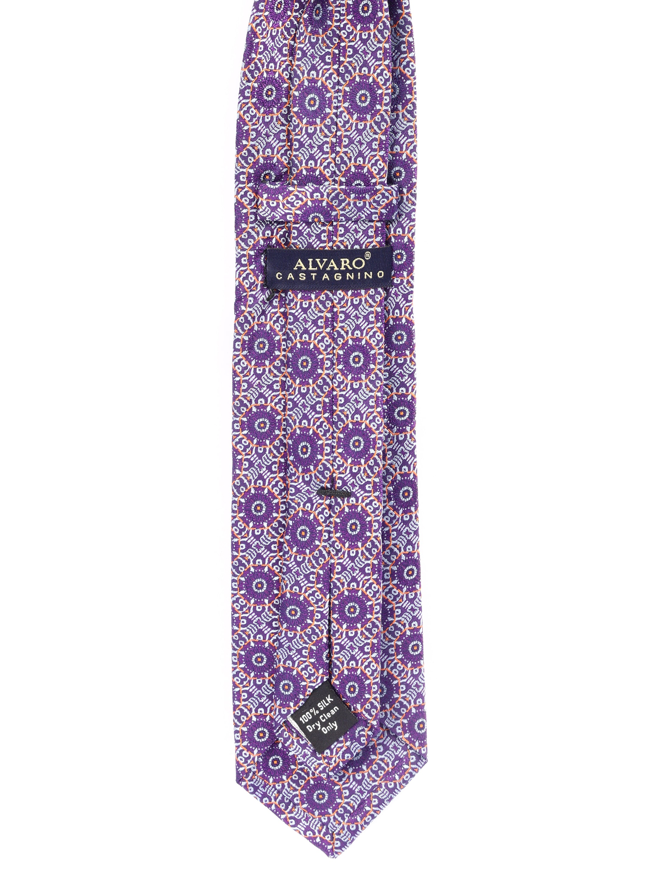 Alvaro Castagnino Men's luxury italian style Silk Broad Tie