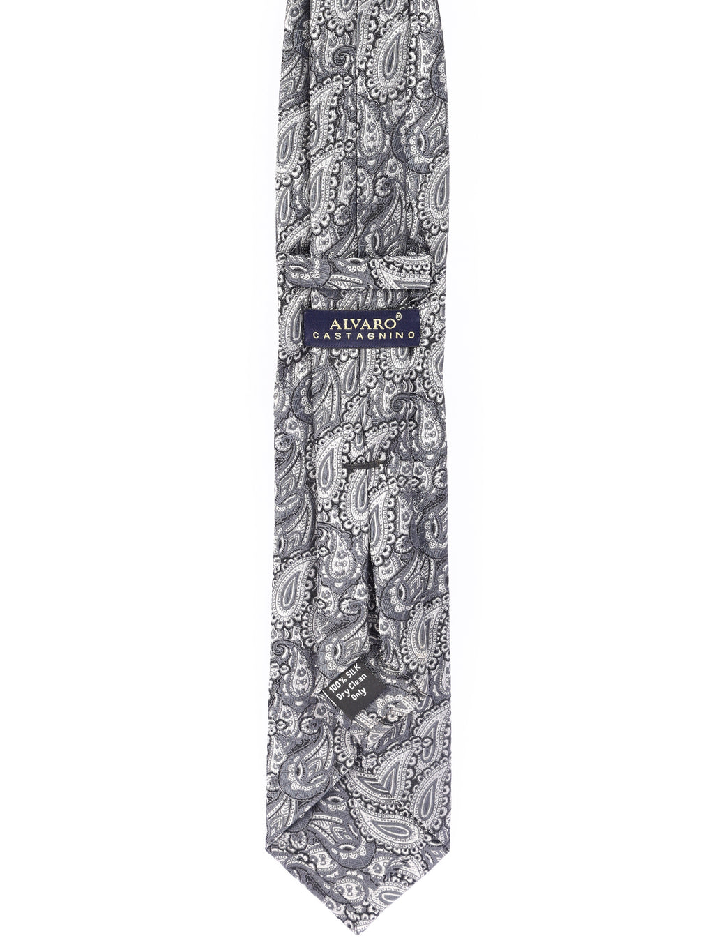 Alvaro Castagnino Men's luxury italian style Silk Broad Tie