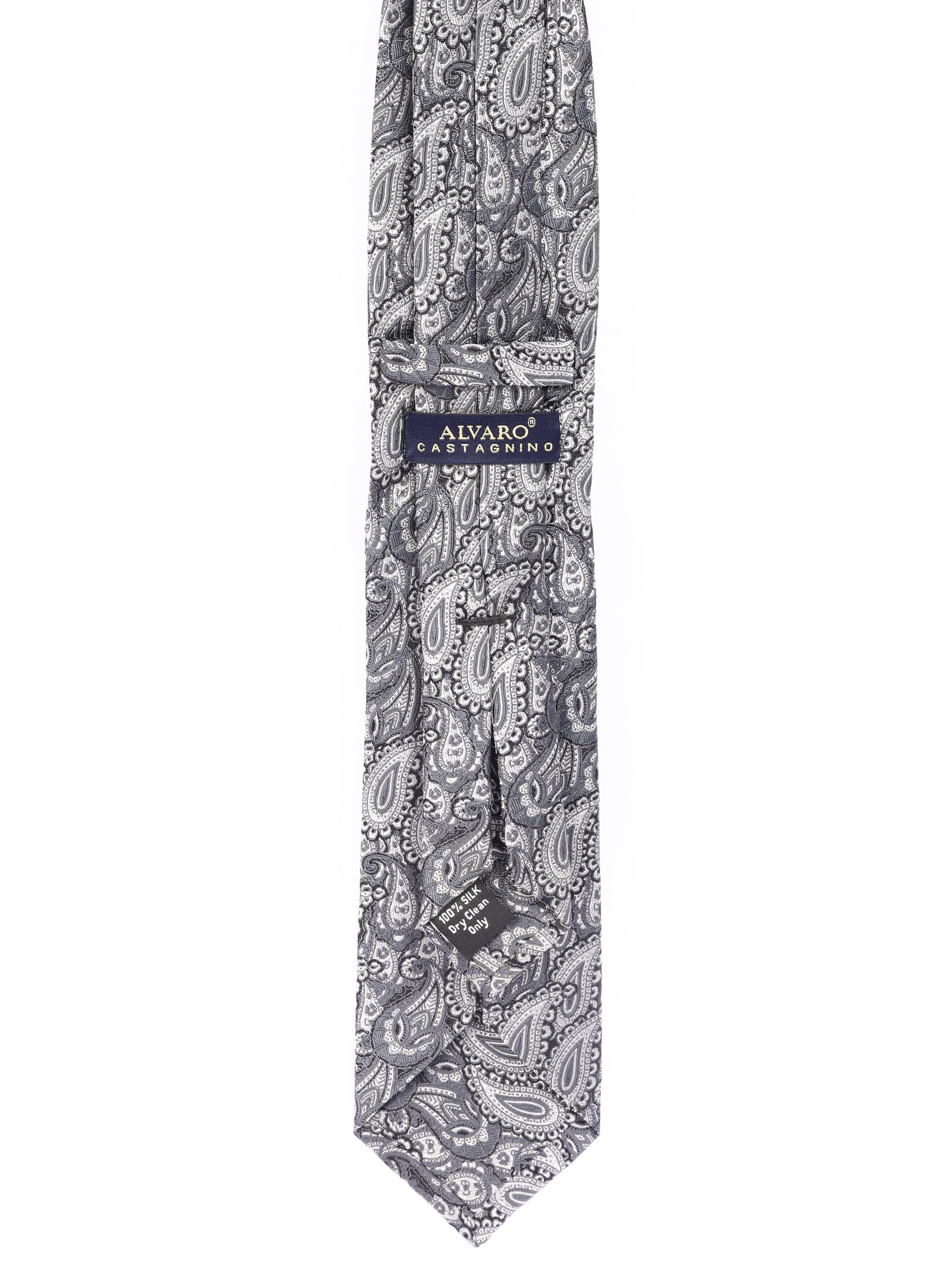 Alvaro Castagnino Men's luxury italian style Silk Broad Tie