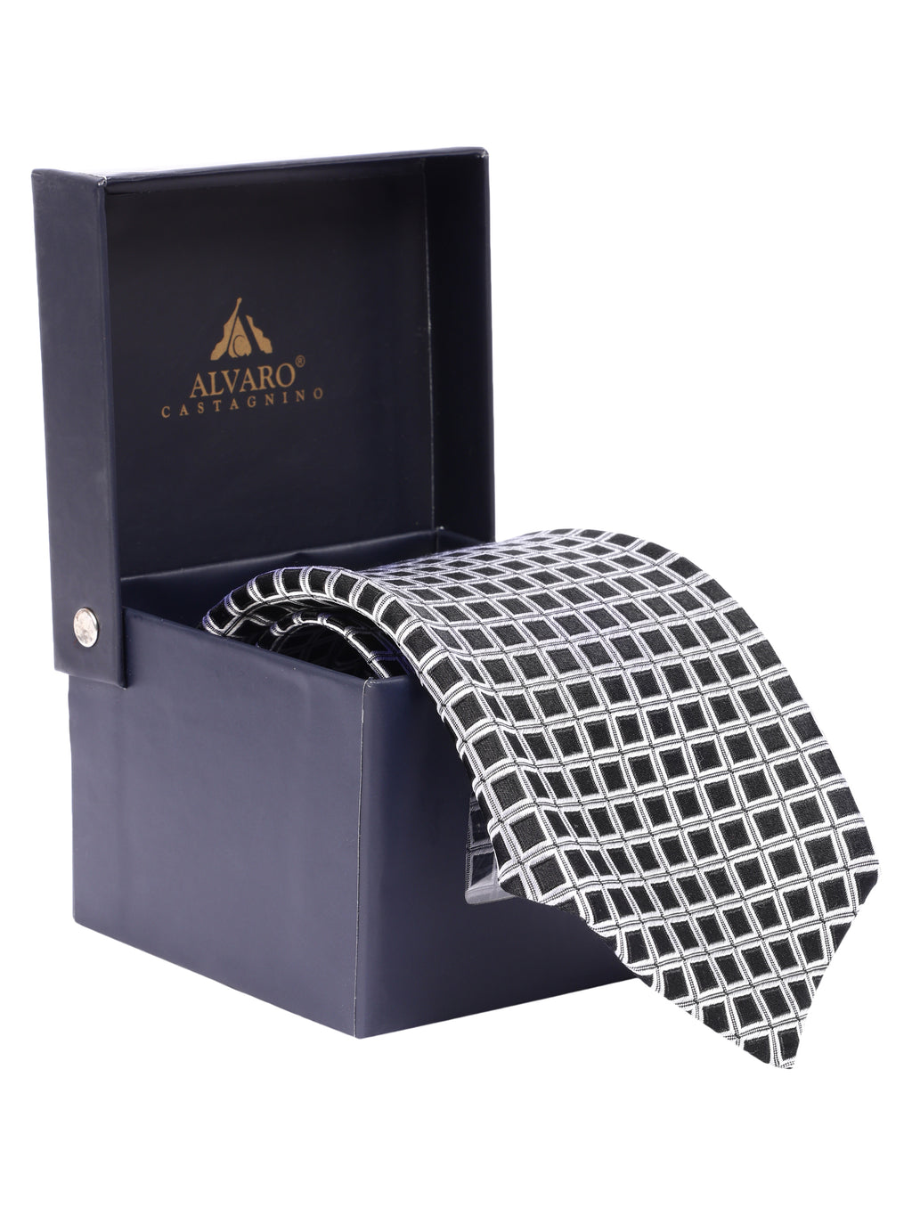 Alvaro Castagnino Men's luxury italian style Silk Broad Tie