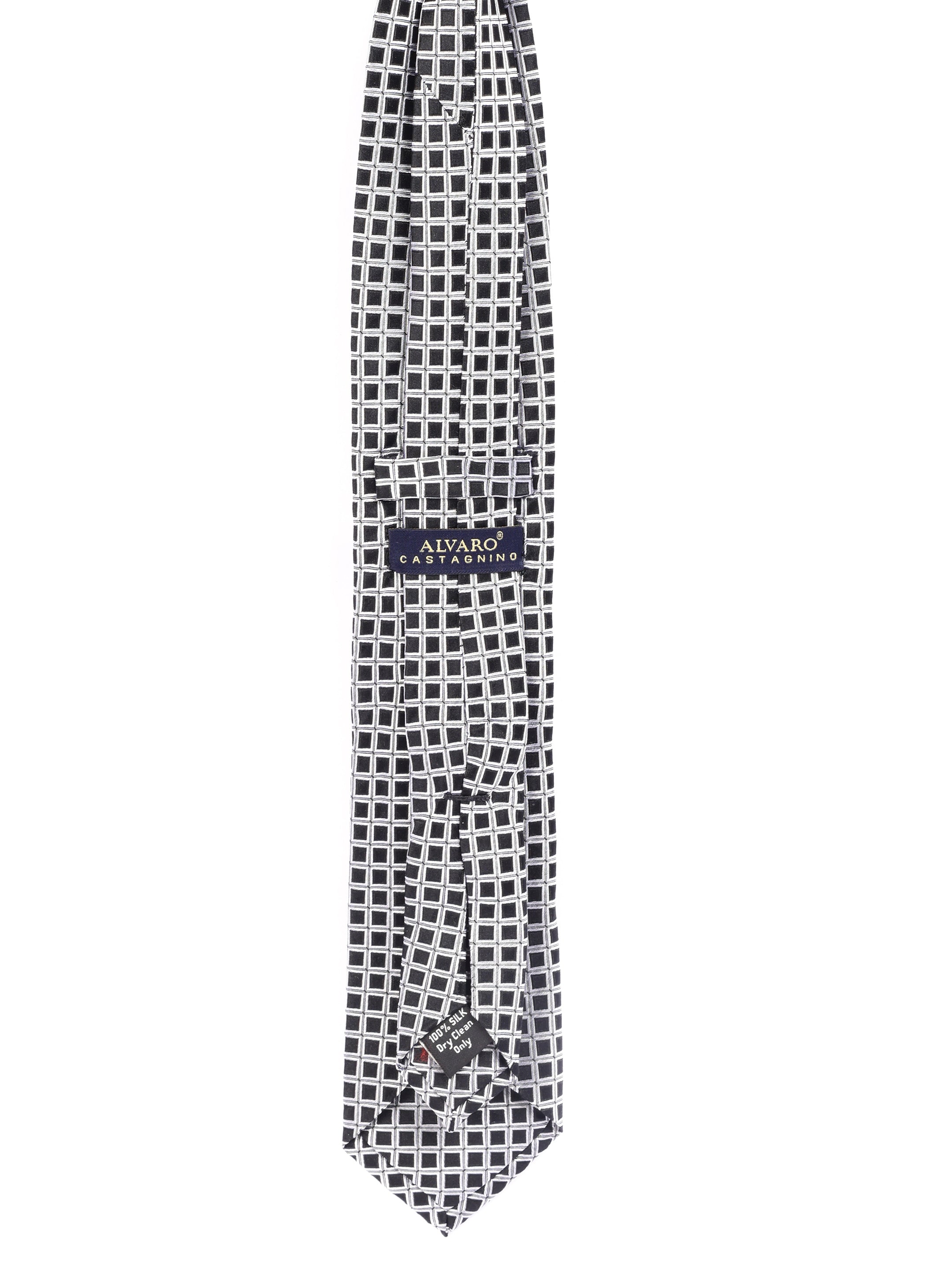 Alvaro Castagnino Men's luxury italian style Silk Broad Tie