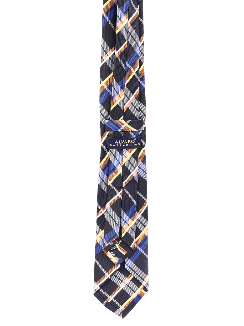 Alvaro Castagnino Men's luxury italian style Silk Broad Tie