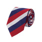 Alvaro Castagnino Men Maroon & Blue Woven Striped Skinny Tie