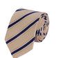 Alvaro Castagnino Men Beige & Blue Woven Striped Skinny Tie